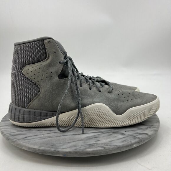 Adidas Tubular Instinct Mens 11 Gray Suede Lace Up High Top Athletic Shoe S80084 - Picture 2 of 13